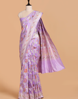 Lavender Jaal Saree in Silk
