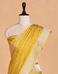 Mustard Yellow Plain Saree in Silk