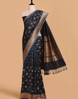 Navy Blue Butti Saree in Silk