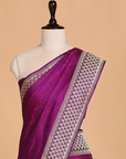 Purple Plain Saree in Silk