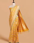 Yellow Jaal Saree in Silk