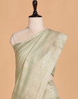 Pista Green Butta Saree in Georgette Tussar