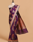 Purple Butta Saree in Silk