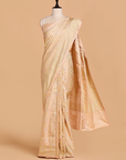Peach without Zari Saree in Silk