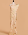 Peach without Zari Saree in Silk