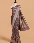 Brown Jaal Saree in Georgette Tussar