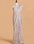 Mauve without Zari Saree in Silk