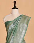 Jade Green Lehariya Saree in Georgette Tussar