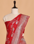 Red Kadwa Georgette Tussar Saree