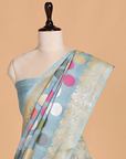 Sky Blue Butta Saree in Georgette Tussar