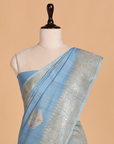 Sky Blue Butta Saree in Georgette Tussar