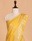 Yellow Lehariya Saree in Georgette Tussar