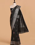 Black Butta Saree in Georgette Tussar