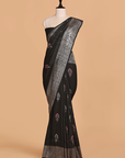 Black Butta Saree in Georgette Tussar