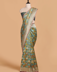 Jade Green Butta Saree in Silk