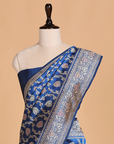Royal Blue Jaal Saree in Silk