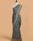 Rama Green Jaal Saree in Silk