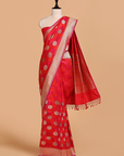 Red Butta Saree in Silk