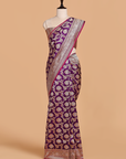 Purple Jaal Saree in Silk