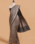 Black without Zari Saree in Silk