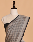Black without Zari Saree in Silk