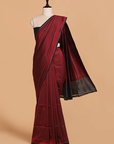 Black without Zari Saree in Silk