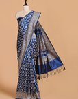 Royal Blue Jaal Saree in Silk