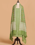 Green without Zari Dress in Georgette Tussar