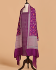 Purple without Zari Dress in Georgette Tussar