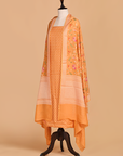 Mustard without Zari Dress in Georgette Tussar