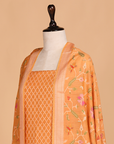 Mustard without Zari Dress in Georgette Tussar