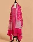Rani Pink without Zari Dress in Georgette Tussar
