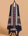 Navy Blue Jaal Dress in Silk