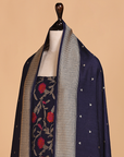 Navy Blue Jaal Dress in Silk