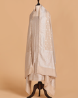 Beige Jaal Dress in Georgette Tussar