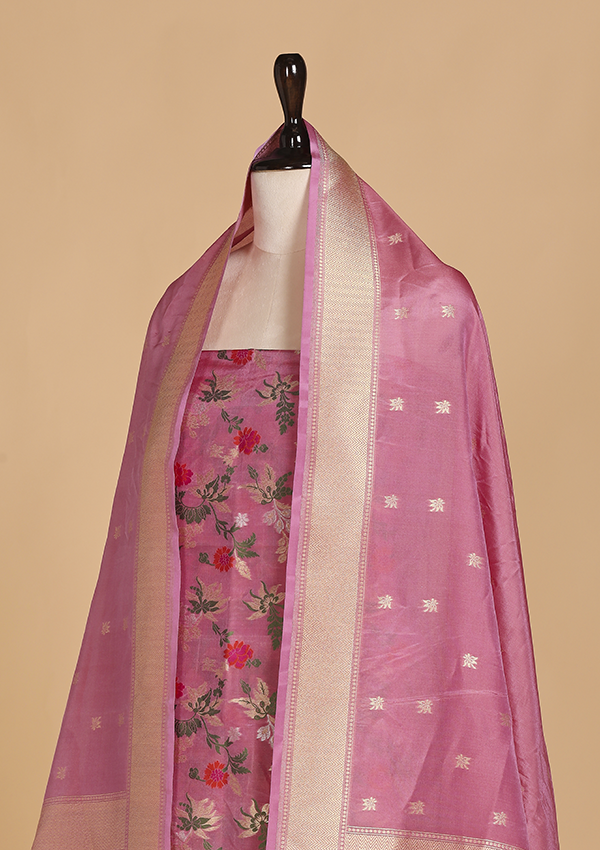 Pink Jaal Dress in Silk