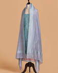 Grey Without Zari Dress in Silk