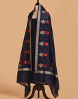 Navy Blue Dress in Silk