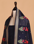 Navy Blue Dress in Silk