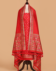 Red Butti Dress in Silk
