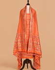 Orange Butti Dress in Silk