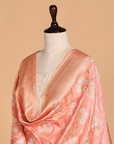 Peach Jaal Dupatta in Silk