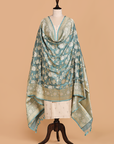 Grey Jaal Dupatta in Silk