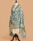 Grey Jaal Dupatta in Silk