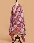 Magenta Jaal Dupatta in Silk