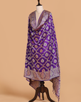 Purple Jaal Dupatta in Silk