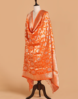 Orange Jaal Dupatta in Silk