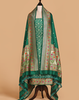 Bottle Green Jaal Dress in Silk