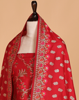 Maroon Jaal Dress in Silk