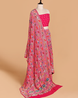 Rani Pink Jaal Bandhani Saree in Georgette